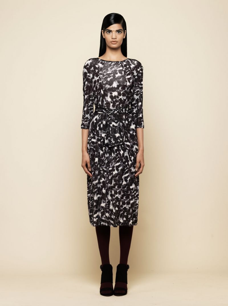 vestido de fiesta midi leopardo